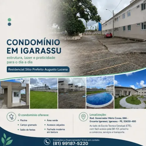 Apartamento Novo em Igarassu | 2 Quartos | Piscina e Lazer