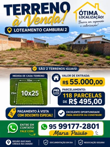 Vendo 2 terrenos  .. tamanho e valores é o mesmo ..