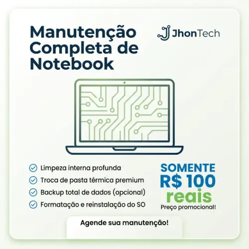 Manutenção completa em notebook