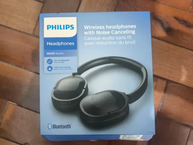 Headphone Bluetooth Philips TAH6506BK Preto com Cancelamento de Ruído (ANC)