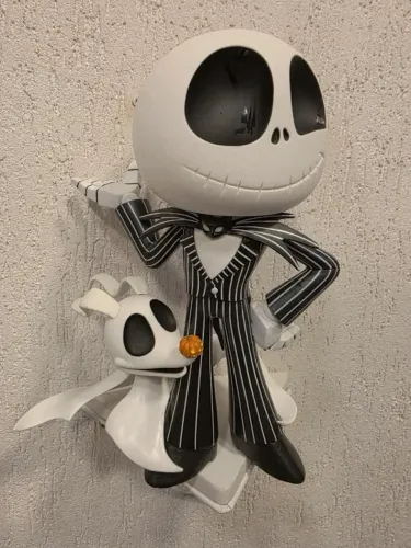 funko grande - Jack Skellington e seu cão fantasma, Zero - filme "O Estranho Mundo de Jack