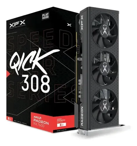 Placa De Vídeo Rx 7600 Series Xfx Amd Radeon, 8gb Gddr6