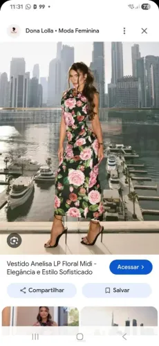Vestido com.estampa floral