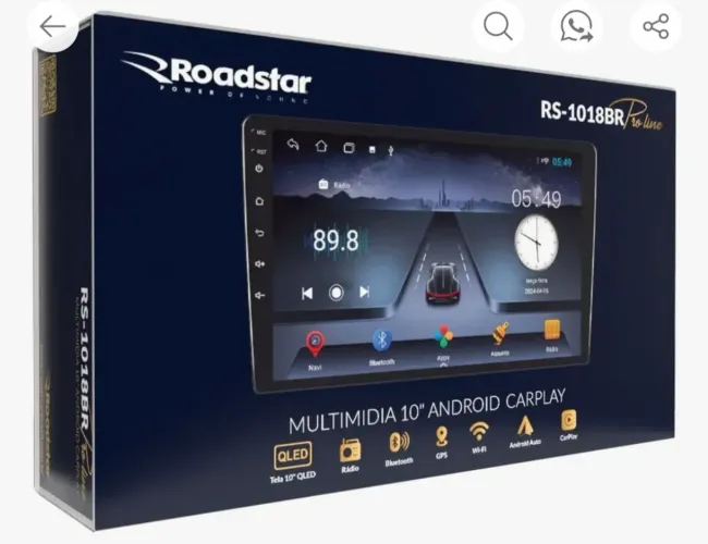 Multimídia Roadstar10 polegadas modelo RS1018