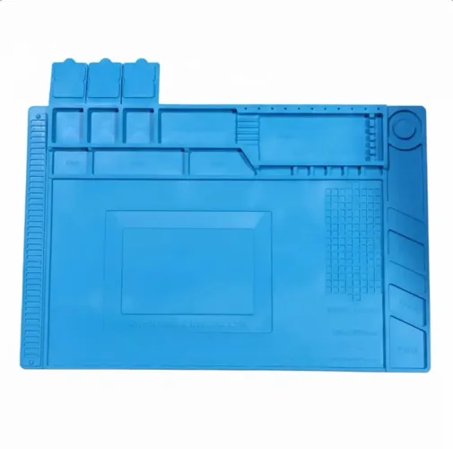 Tapete Silicone Antiestático P/ Assistência Técnica 45cm X 30cm Cor Azul