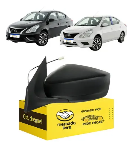 Retrovisor Esquerdo Versa 2016 17 18 19 20 2021 Sem Pisca
