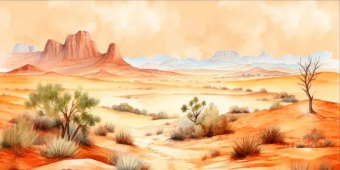 Painel sublimado deserto