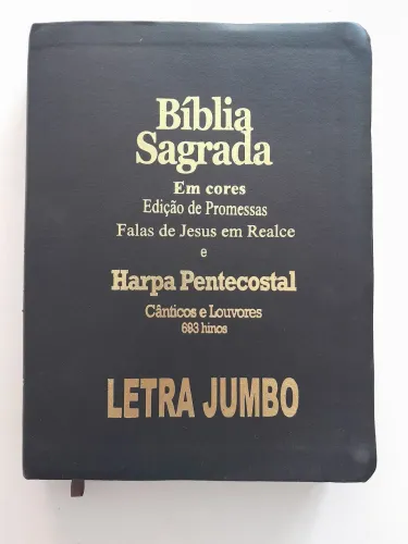 Bíblia com harpa cristã letra jumbo