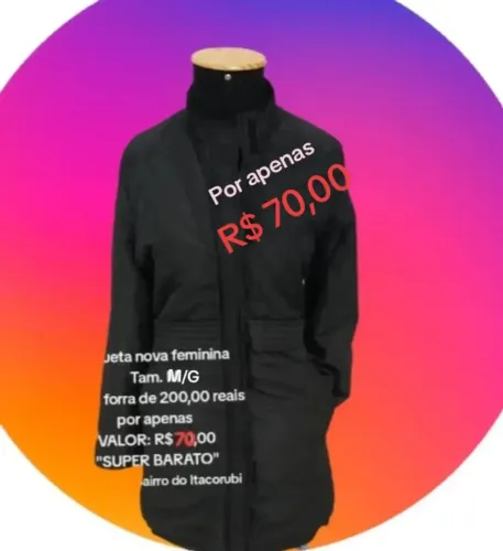 Venda de Jaqueta feminina veste M/G