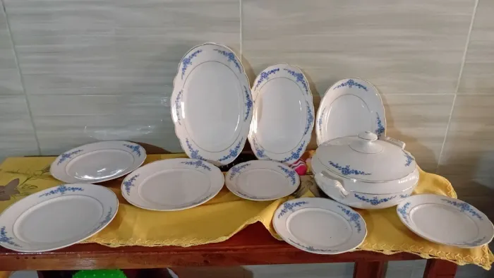 Conjunto de porcelana 10  peças 