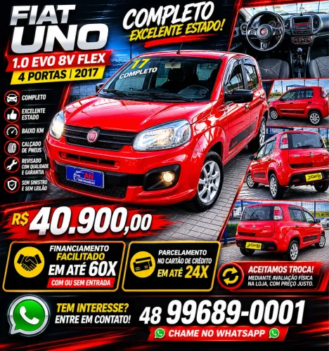 Fiat Uno Attractive 1.0 Flex 6V 5P 2017