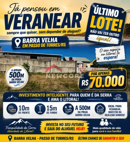Lote em Rua Quartoze - Barra Velha - Passo de Torres/SC