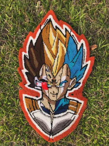 Tapete Tufting de lã Personalizado DragonBall Grande 1metro x 0.70cm 