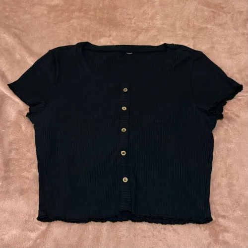 Blusa Cropped Preta Cider P
