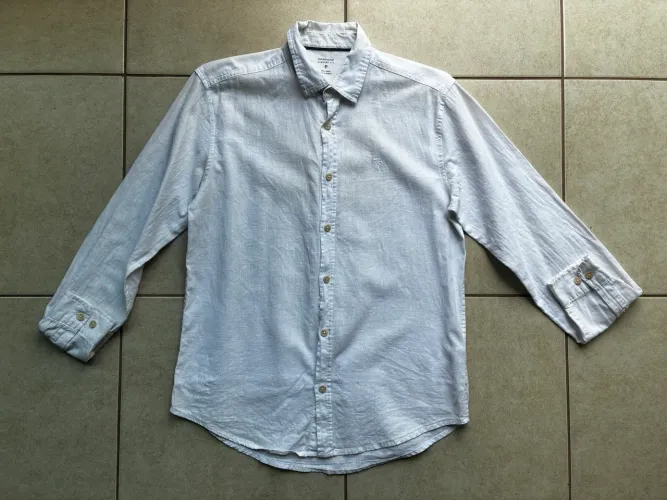 LINHO: camisa social branca P (Marfinno)