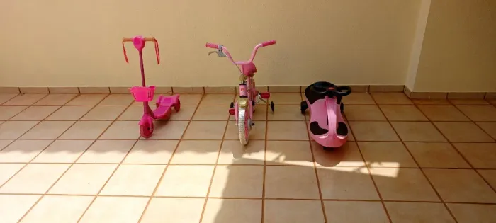 Carrinho gira gira, Bicicleta e Patinete