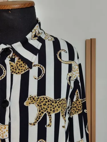 Camisa de Viscose estampada - Tam G