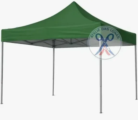 Tenda Sanfonada verde para feir