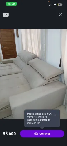 Sofá de linho usado