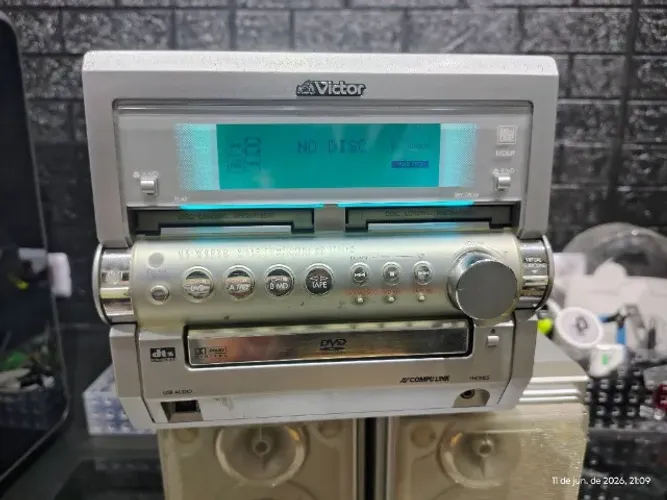 MiniSystem Japonês VICTOR UX8DVD com DVD/CD/MD DUPLO E TAPE