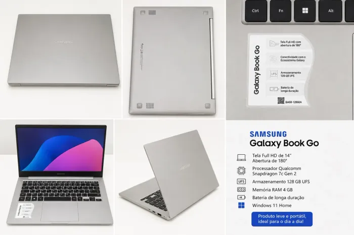Galaxy Book Go Completo com Carregador Original