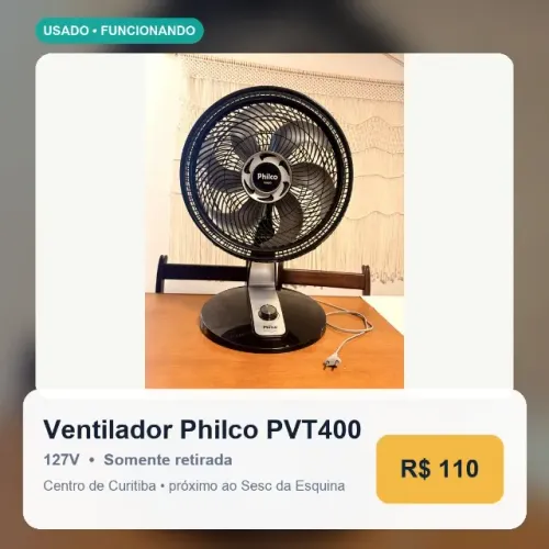 Ventilador Philco PVT400 Turbo 127V