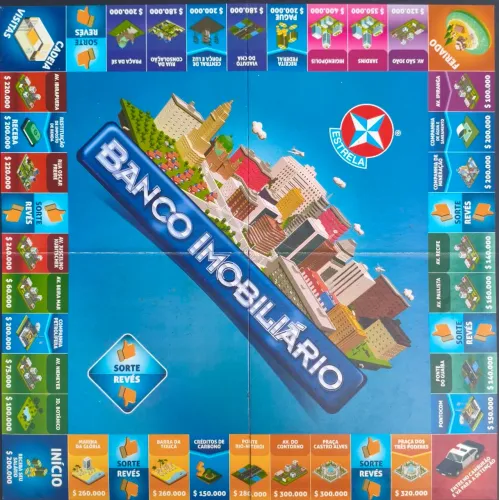 Jogo de tabuleiro banco imobiliário estrela