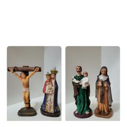 kit 4 Imagens Católica Resina