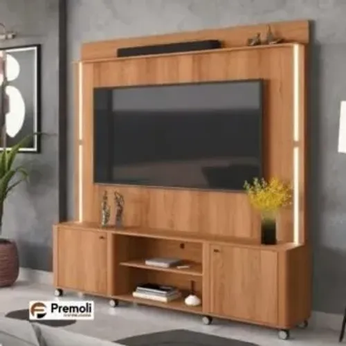 Home Florença Para Tv Cor Jequitiba Lukaliam