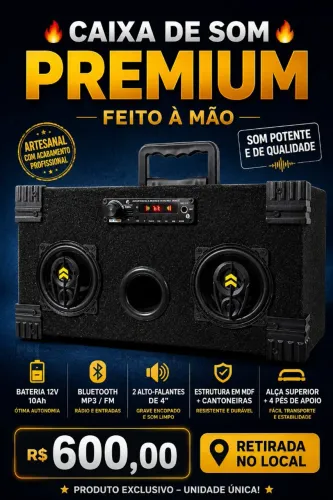Caixa de som Premium caseira 