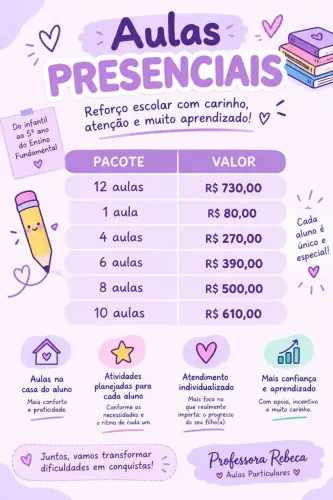 Aula de reforço escolar