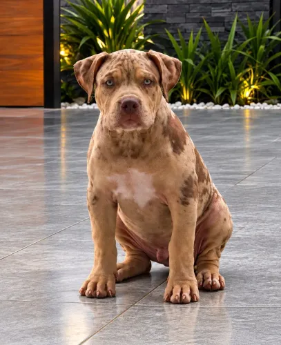 Filhote Macho Tricolor Chocolate Merle 