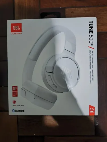 Fone De Ouvido Jbl Tune 520bt Branco Bluetooth Original Nf