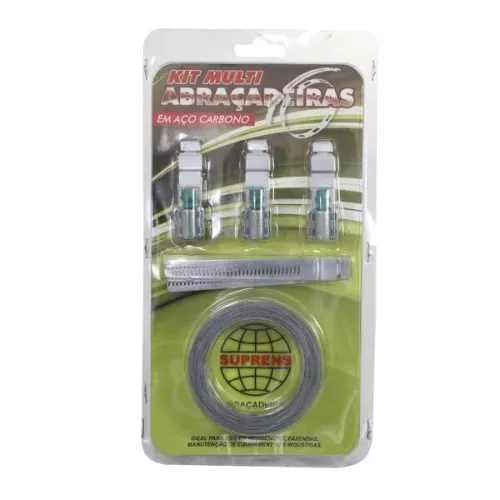 Kit Abraçadeira De Aço Carbono Suprens Fita De 14,5mm
