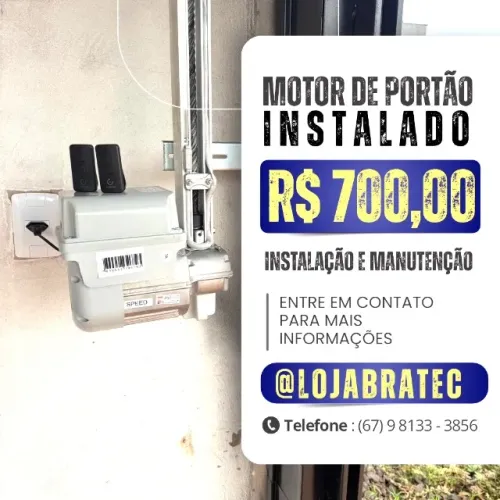 Motor de portão de 8 segundos 1/4 de HP (instalado)