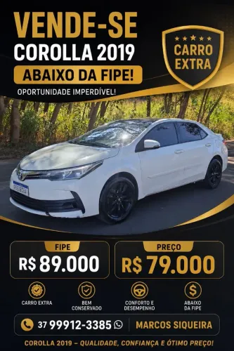 Toyota Corolla GLI Upper 1.8 Flex 16V Aut. 2019