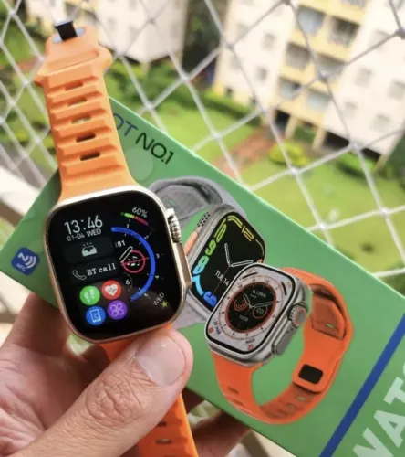 Smartwatch DT8 Ultra 49mm Prata NOVO