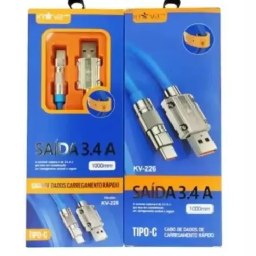 Cabo para carregamento extra rápido tipo C 