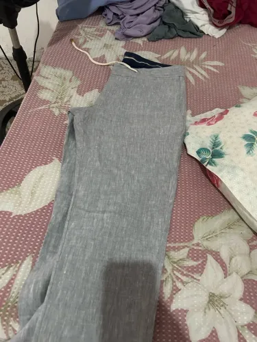 Calça Linho Cinza claro