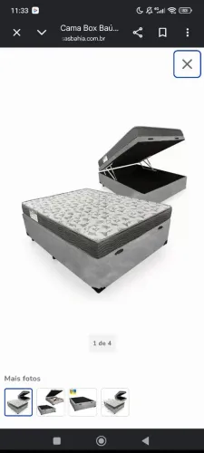 Cama casal baú e colchão 