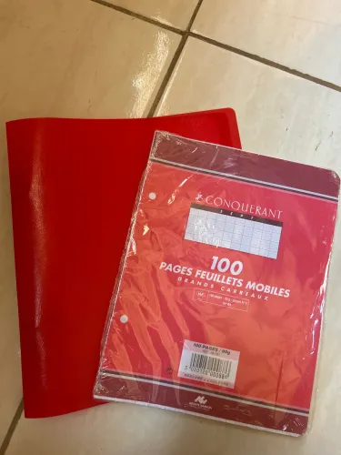 Fichário mine com recarga de 100 folhas, importado