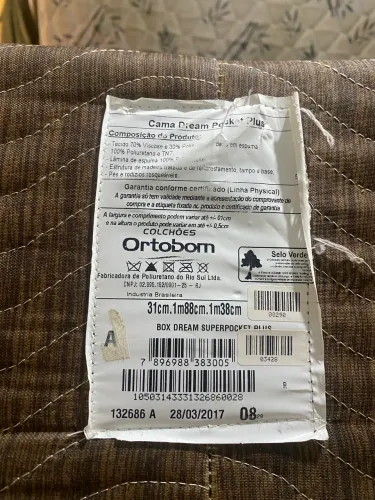 Base Cama Box Casal Ortobom (SemiNova)