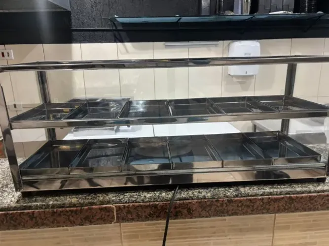 Estufa 12 Bandejas Inox Dupla Termostato 600w