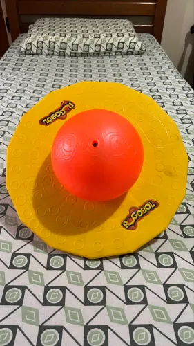 Pogobol Amarelo E Laranja Pula Pula Estrela Forma Redonda