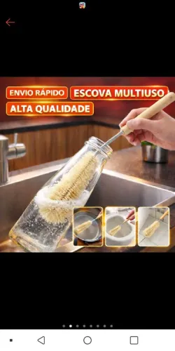0Escova De Limpeza Multiuso Para Garrafas De Cabo Longo Cozinha Bebida Copo De Vidro Full