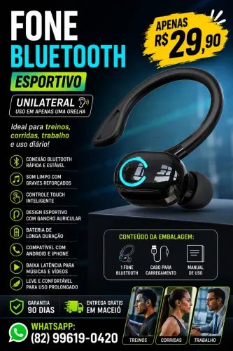Fone Bluetooth Novo Entrega Grátis 