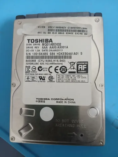 Vendo HD Toshiba 320 GB