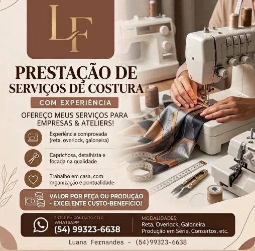 Costureira externa .