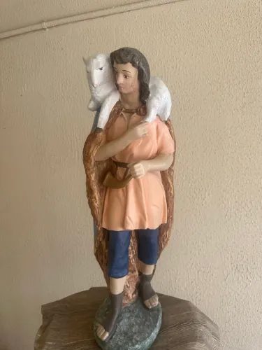 Imagem Bom Pastor - 65 cm - cimento