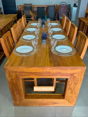 Jogo de mesa em Peroba rosa 